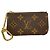 Louis Vuitton Monogram Pochette Clé Coin Case Marrone