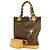 Saco Louis Vuitton Monogram Vinyl Cabas Ambre MM Marrom