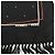 Hermès Écharpe longue à franges perforées Hermes Noir Orange - vue 8