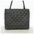Borsa Tote Chanel in pelle di vitello martellata nera Nero - vista 10