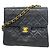 Bolso de hombro Chanel Mini Matelassé con cadena Negro