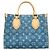 Sac à main Louis Vuitton Monogram Denim OnTheGo PM Bleu - vue 8