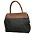 Sac cabas Chanel en denim et cuir Marron Noir