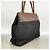 Sac cabas Chanel en denim et cuir Marron Noir - vue 2