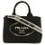Tote Sac cabas/Sac à épaule Prada Canapa Noir Écru