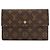 Louis Vuitton Monogram Pochette Passport Tri-fold Long Wallet Castaño - vista 2
