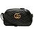 Gucci Borsa a Tracolla Small GG Marmont Matelassé in pelle di vitello nera Nero