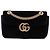 Borsa a tracolla Gucci GG Marmont Matelassé in velluto nero Medium
