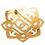 Chanel Gold CC Filigran-Brosche vergoldet Golden - Ansicht 2
