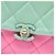 Chanel Mini Tricolor Green Lambskin Lacquered Chain Flap - vista 5
