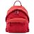 Mochila Chanel em lona acolchoada vermelha com bolso frontal e franjas Vermelho