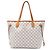 Louis Vuitton White Damier Azur Neverfull MM Blanc