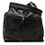 Chanel Black CC Lambskin Beuteltasche mit Kordzug Schwarz