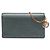 Autre Marque Dior Wallet on Chain aus grau beschichtetem Canvas mit Hahnentritt-Muster Braun