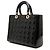 Autre Marque Dior Black Large Patent Cannage Lady Dior Schwarz - Ansicht 2