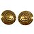 Orecchini a clip rotondi Chanel Gold CC placcati oro D'oro
