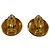Orecchini a clip rotondi Chanel Gold CC placcati oro D'oro - vista 3