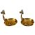 Orecchini a clip rotondi Chanel Gold CC placcati oro D'oro - vista 4
