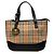 Borsa a mano Burberry Beige Haymarket Check Canvas