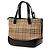 Borsa a mano Burberry Beige Haymarket Check Canvas - vista 2