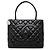 Borsa Tote Chanel Black Caviar Medallion Nero