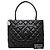 Borsa Tote Chanel Black Caviar Medallion Nero - vista 8