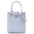 Prada Small Spazzolato Leather Satchel blau Hellblau