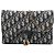 Autre Marque Dior Saddle Pouch Wallet on Chain aus Blue Oblique Canvas Blau Marineblau