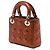 Autre Marque Dior Brown Mini Metallic Calfskin Cannage Lady Dior Marrone Bronzo - vista 2