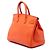 Hermès Orange Clemence Birkin Retourne 35 Naranja - vista 2