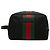 Clutch Gucci in techno canvas nero con banda Web