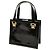 Borsa Box Sunburst Versace in vernice nera e pony hair Nero - vista 2