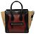 Céline Celine Red Micro Tricolor Calfskin and Suede Luggage Tote Rosso Bordò