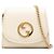 Gucci Portafoglio Blondie con catena in pelle di vitello bianca Medium Bianco