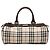 Sac à main cylindrique Burberry Beige House Check Canvas