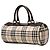 Sac à main cylindrique Burberry Beige House Check Canvas - vue 2