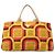 Borsa Tote Prada Soho in tela Canapa stampata gialla Large Giallo