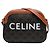 Céline Celine Borsa Camera Small Triomphe in tela rivestita marrone con logo Marrone scuro