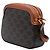 Céline Celine Borsa Camera Small Triomphe in tela rivestita marrone con logo Marrone scuro - vista 2