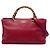 Borsa Gucci Bamboo Shopper media in pelle di vitello rossa Rosso