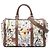Borsa Boston Gucci Flora Joy Medium in canvas bianco
