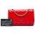 Cartera Chanel Red CC Quilted Patent Wallet On Chain Roja - vista 7