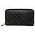 Portafoglio Louis Vuitton Black Damier Graphite Zippy Organizer Nero