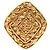 Broche Chanel Gold CC chapado en oro grabado con diamantes Dorado