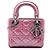 Autre Marque Dior Pink Mini Iridescent Lambskin Cannage Lady Dior