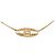 Collana Chanel Gold CC Placcata Oro con Pendente Rotondo Strass D'oro - vista 6