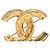 Spilla Chanel Gold CC placcata oro filigrana - vista 3