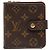 Portefeuille Compact Zip Monogram Marron Louis Vuitton
