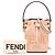 Borsa secchiello Fendi Mon Tresor Mini in pelle di vitello rosa - vista 7