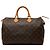 Louis Vuitton Brown Monogram Speedy 35 Castaño